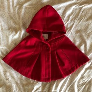 Gymboree Red Poncho 6-12 months
